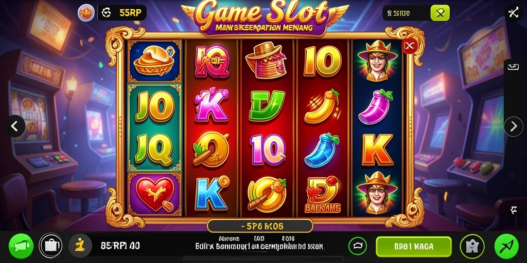 Tampilan gameplay Slot seru dan berwarna dari 55RP.
