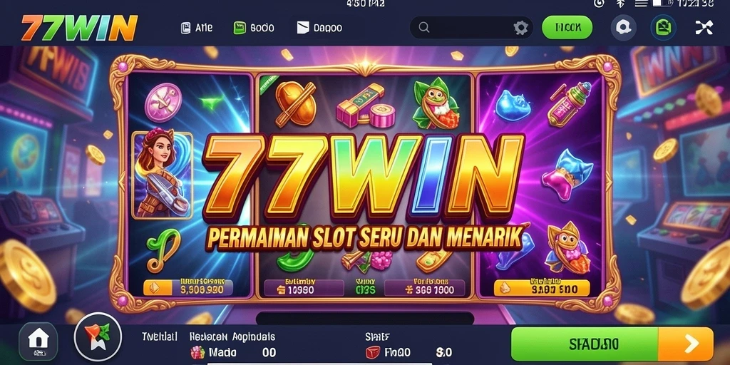 Tampilan gameplay Slot yang mendebarkan di 77WIN.