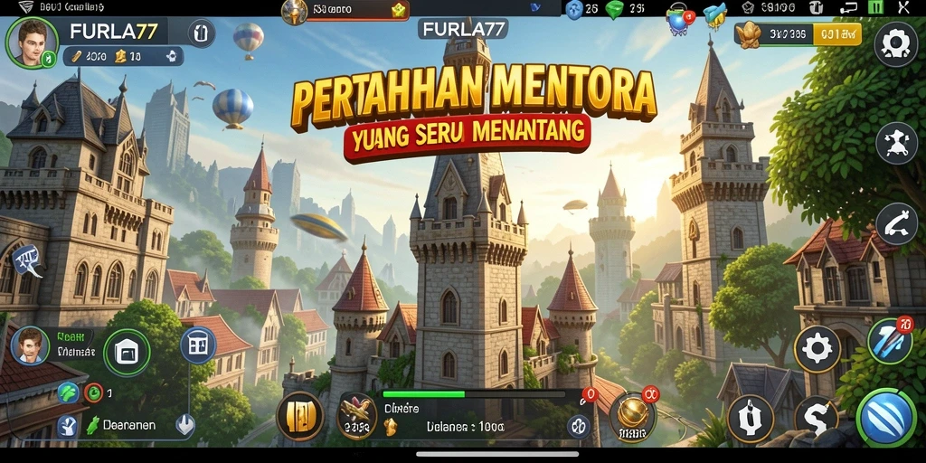 Tampilan gameplay FURLA77 yang menarik dan menantang dalam Tower Defense.