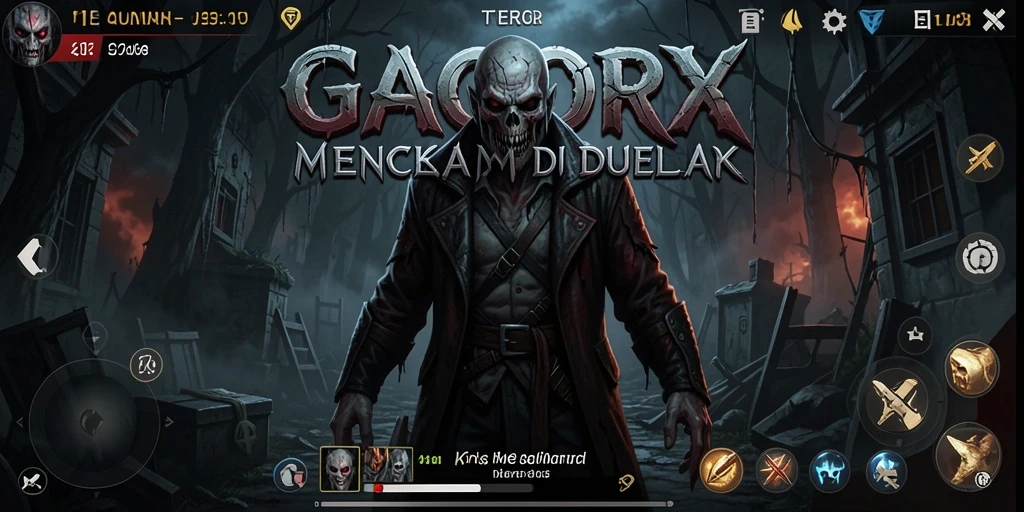 Gameplay GACORX menampilkan aksi mendebarkan dalam suasana horror.