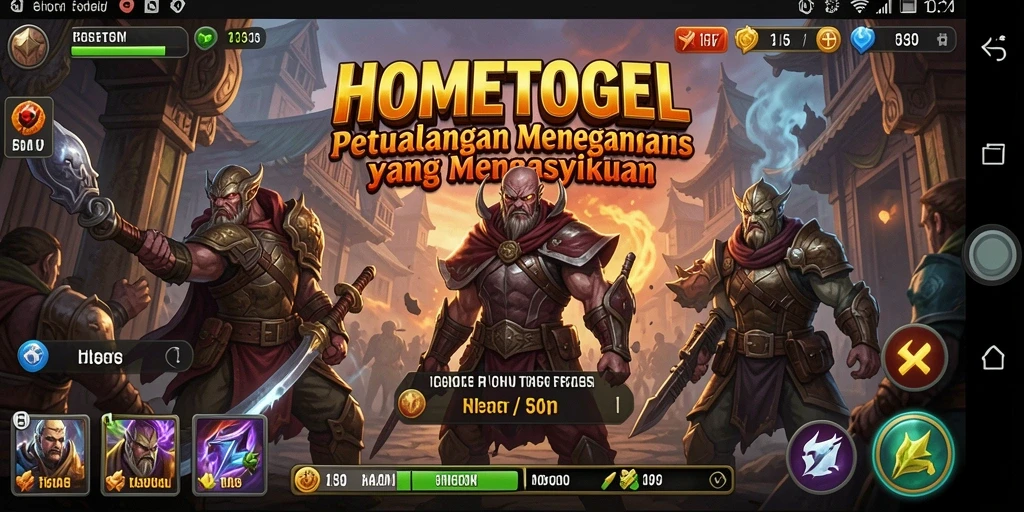Screenshot gameplay HOMETOGEL menampilkan aksi petualangan yang mendebarkan.