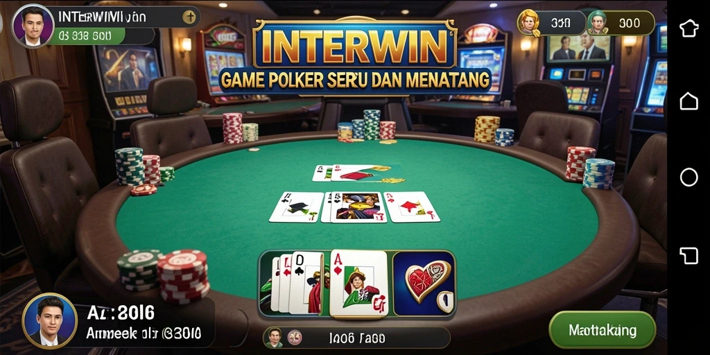 Tampilan gameplay Poker yang menarik dan seru.