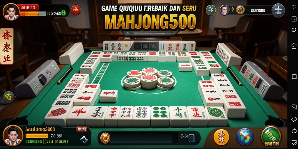 Tampilan menyenangkan dari gameplay QiuQiu di MAHJONG500.