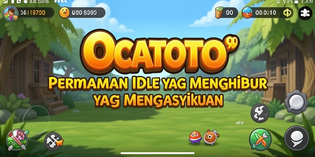 Tampilan gameplay OCATOTO dengan elemen Idle yang menarik dan interaktif.