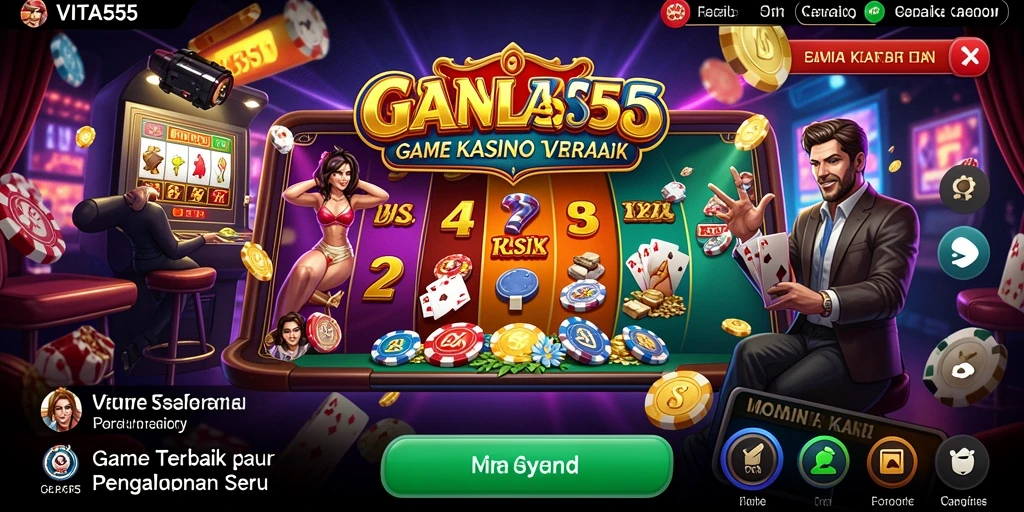 Tampilan screenshot VITA555 yang menampilkan gameplay Kasino yang menarik.