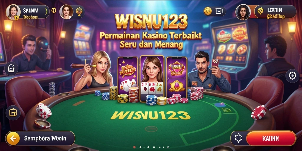 Tampilan gameplay seru dari WISNU123 yang menggoda pemain.