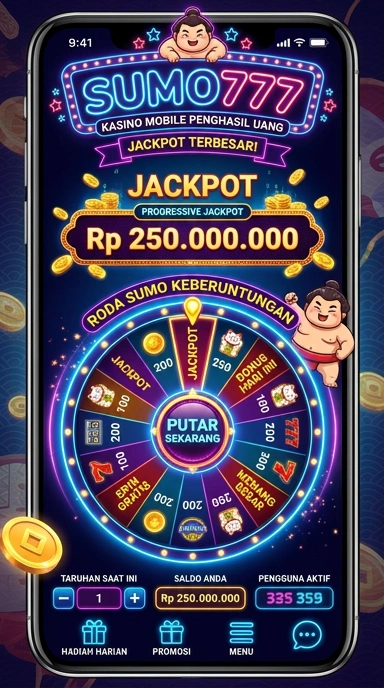 Tampilan utama aplikasi sumo777 menampilkan berbagai kategori aplikasi.